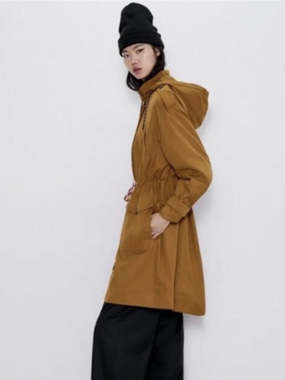 Pull&Bear Women's Mustard Tan Utility Jacket